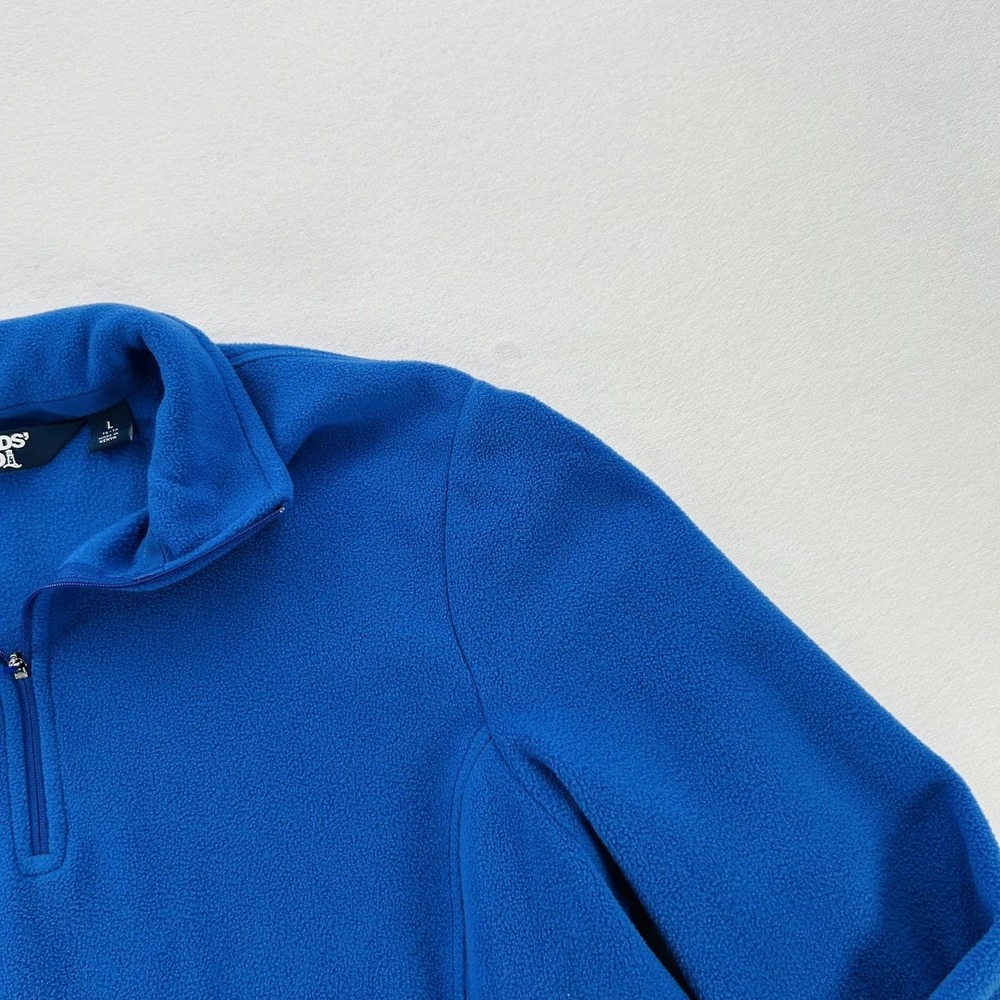 Lands' End Sweatshirt Womens Large 14-16 Blue Fleece 1/4 Zip Pullover Winter - Picture 6 of 16